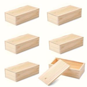 Modern Handmade Pine Wood <b>Storage</b> Box Sliding Lid <b>Tabletop</b> High Quality Housewarming Bulk Supply - Product Image 1