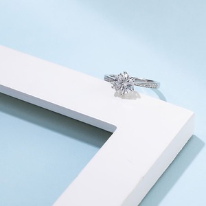 Premium Quality Moissanite <b>Diamond</b> <b>Ring</b> For Women Elegant Wedding Proposal Jewelry Accessory Available For Sale - Product Image 5