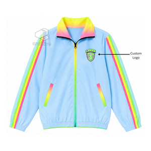 Custom Cheerleading Neon Windbreaker Warm Up <b>Jacket</b> Cheer Squad Apparel For Dance Practice & Competition Girls Sports Outerwear - Product Image 6