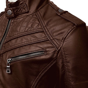 Men's Genuine Sheepskin <b>Leather</b> Winter <b>Retro</b> Slim Fit Biker Motorcycle <b>Jacket</b> Black Waterproof Eco-Friendly Thick - Product Image 6