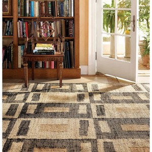 Chunky Hand Braided Jute Rug | Natural Basket Weave Area Carpet | Thick Textured Flatweave <b>Mat</b> Machine Made Non-Slip Wabi-Sabi - Product Image 2