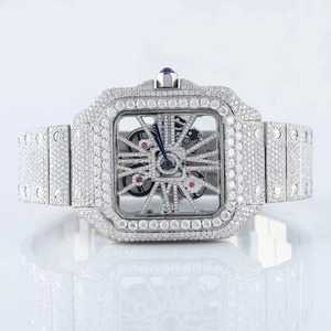Reloj Mecánico de Lujo Elvoragems con Diamantes de Imitación y Esqueleto, Unisex, Resistente al Agua 10 Bar, Acero Inoxidable - Product Image 1