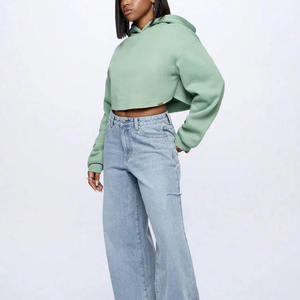 OEM 2025 Spring Jogger <b>Jumpers</b> Gym Custom Workout 2 Piece Women Set Crop Top Oversize Hoodie Women Sweatshirt Sets - Product Image 3