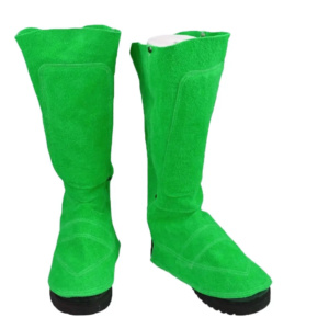 Veste de protection pour les jambes en cuir de vachette pleine fleur de qualité supérieure, résistante, certifiée CE, protection contre le feu, anti-chaleur 1000°C - Product Image 4