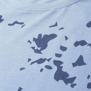 Camiseta de Moda para Hombre, Color Azul Claro, Estampado de Camuflaje, Manga Corta, Cuello Redondo, Corte Ajustado, Informal, Tejido de Poliéster Transpirable, Diseño OEM - Product Image 5