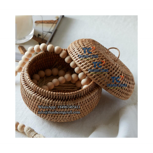BEST CHOICE <b>for</b> <b>GIFT</b> Natural Water Hyacinth <b>Basket</b>: Perfect Ramadan & Eid Decor with Stunning Moon & Star Accessories. - Product Image 5