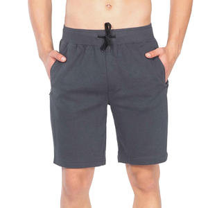 Shorts Bermuda pour Homme en Mélange Coton/Polyester Couleur Unie, Taille Mi-Haute avec Cordon de Serrage et Poches, Tissu Tricoté Respirant - Product Image 1