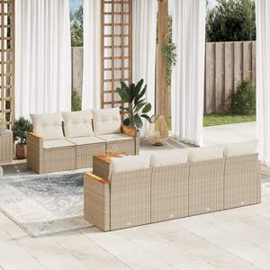 Conjunto de Sofás de Jardín Color Beige - Product Image 1