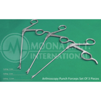 Artroskopi Punch Forseps Seti 3 Parça Düz Uçlu 3mm 2mm 1.2mm Alman Paslanmaz Çelik CE Sertifikalı