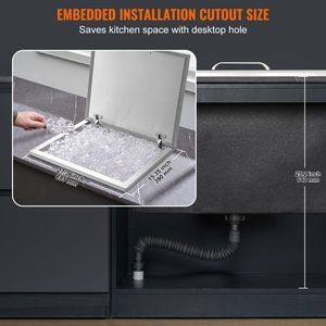Frigorifero portatile commerciale da 40 Qt in acciaio inossidabile con coperchio a cerniera, 71,1 cm L x 40,6 cm L x 43,2 cm H, per cucina esterna e feste - Product Image 6