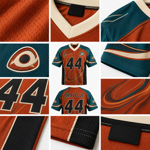 Camiseta de Fútbol Personalizada para Hombre, con Número Personalizado, Sublimada, Cuello en V, Malla Transpirable, Manga Corta, Corte Regular - Product Image 6