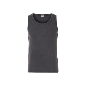 เสื้อกล้ามผู้ชายสีเทาเข้ม คอกลม แบบลำลอง ถักทอสีพื้น ไม่มีแขน - Product Image 4