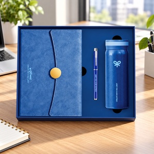 Custom <b>Gift</b> Box and Paper <b>Bag</b> <b>Bottle</b> 300ml Notebook Pen <b>Gift</b> Set with Logo Employee Welcome Kit Wholesale Bulk Low MOQ - Product Image 3