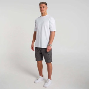 T-shirt en coton blanc pour homme, coupe classique, manches courtes, col rond, design uni, tricoté, couleur unie, tissu en toile, anti-rétrécissement - Product Image 4