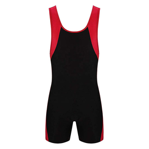 Combinaison de lutte unisexe jaune ajustée 100% polyester extensible imprimée par décharge 140g, vêtement de sport de combat une pièce taille adulte - Product Image 3