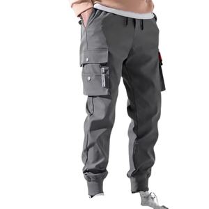 Pantalon Cargo d'été taille haute pour hommes, vêtements de sport élastiques de grande taille avec multi-poches Nouveau design Pantalon en toile de marque personnalisée - Product Image 2