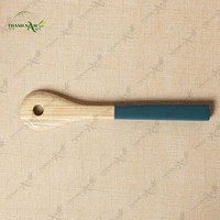 Ensemble cuillère et fourchette en bambou, couverts naturels faits à la main, placage or rose miroir, marques de luxe pour la restauration haut de gamme, 10 ml