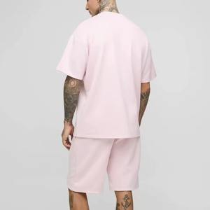 Ensemble short et survêtement deux pièces personnalisé grande taille pour homme, style streetwear, respirant, tricoté, nouveau, imprimé, décontracté, été, vente en gros - Product Image 6