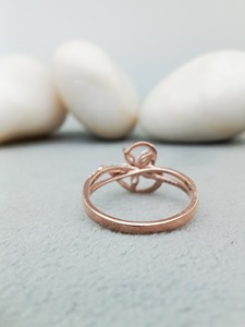 Anillo de Compromiso y Boda Personalizado de Plata de Ley 925 con Moissanita VVS, Moderno, en Oro de 14k y 18k para Aniversarios, con Diamantes - Product Image 3