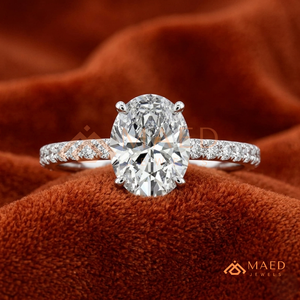 Anillo de compromiso de plata con moissanita de corte ovalado para mujer, joyería de aniversario nupcial, regalo de moda de EE. UU. - Product Image 1