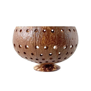Macetas Colgantes de Cáscara de Coco Cromadas Ecológicas al Mejor Precio para Suculentas, Capacidad Personalizable, Artesanía Vietnamita - Product Image 1