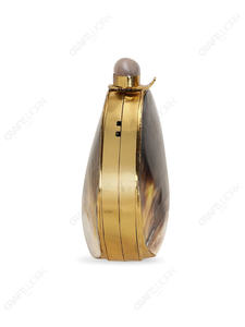 Pochette ronde en coquille d'huître noire naturelle, véritable coquille de mer, sac de soirée avec cadre doré, sac à main de luxe pour export OEM - Product Image 3