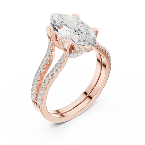 Anillo de Compromiso Clásico de Oro Amarillo de 14K para Mujer, Diamante Cultivado en Laboratorio con Certificado IGI de 1.50CT, Corte Marquesa, Aniversario, Boda - Product Image 2