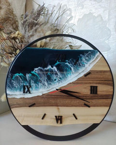 Articles de décoration pour la maison en bois époxy standard Horloge murale époxy pour salon, chambre et bureau Décoration d'Inde - Product Image 6