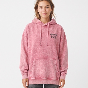 2026 Latest OEM Custom <b>Women's</b> Tie Dyed <b>Pink</b> Oversized <b>Hoodie</b> Pullover Sweatshirt Front Letter Print Kangaroo Pocket - Product Image 6