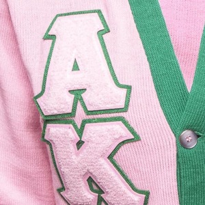 เสื้อคาร์ดิแกนผู้ชายคอวีปักลาย Power Abaan Sports Gamma Rho Patches Sorority 1922  ผ้าฝ้าย 100% สำหรับฤดูหนาว - Product Image 5