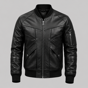 Fashionable Leather <b>Jacket</b> for Men and Plus Size Solid Pattern Available for Reasonable Price Men's Leather <b>Jacket</b> - Product Image 1