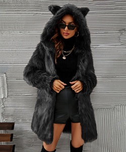 Custom Factory Sales Women Winter Faux <strong>Fur</strong> Coat Short <strong>Fluffy</strong> Faux <strong>Fur</strong> Hooded <strong>Jacket</strong> - Product Image 6