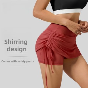 Jupe plissée personnalisée pour femme, taille haute, 2 en 1, sportive, pour la course à pied, le tennis, le paddle, le golf, le pickleball, avec poche - Product Image 3