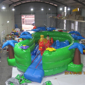 Kids Inflatable Turtle <b>Fun</b> Land Interactive Inflatable Castle for Play - Product Image 1