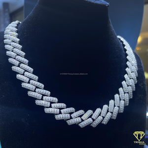 Cadena Cubana de Lujo con Diamantes Moissanite de Calidad VVS, Plata de Ley 925 de Alta Calidad, Miami - Product Image 2
