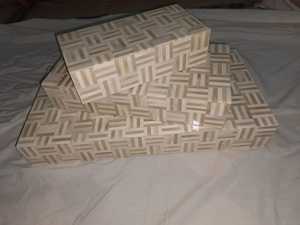 Handmade Modern Classic Natural <b>White</b> Beige Bone Inlay Design Rectangular MDF Jewelry <b>Gift</b> <b>Box</b> Decorative Bone Inlay <b>Box</b> - Product Image 3