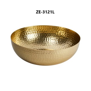 Bol en métal artisanal de designer, technique pigmentée, motif végétal, décoration de table basse, tendance moderne, non toxique, plaqué Zahid - Product Image 5