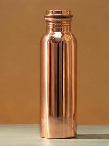 ขวดน้ำทองแดงแบบมีลายตอก ดีไซน์ทันสมัย พกพาสะดวก พร้อมฝาปิด - Product Image 6