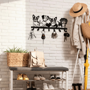 CIFbuy Decoración de Pared Vintage de Dibujos Animados de Cachorros, de Hierro, Impermeable, Removible, Temática de Mascotas, Adorno para el Hogar, TikTok para Temu, Organizador de Llaves y Paquetes - Product Image 3