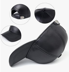 High Quality PU Leather Baseball Cap Unisex Adjustable Custom Logo Embroidery Hat Wholesale OEM - Product Image 1