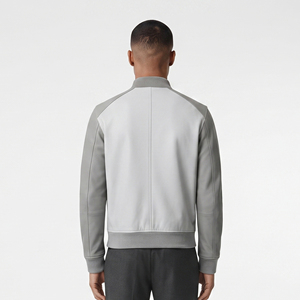 Custom Logo Men <b>Leather</b> Bomber Jacket Men's Zip Up <b>Leather</b> Bomber Jacket Mens Long Sleeve <b>Leather</b> Bomber Jacket - Product Image 2