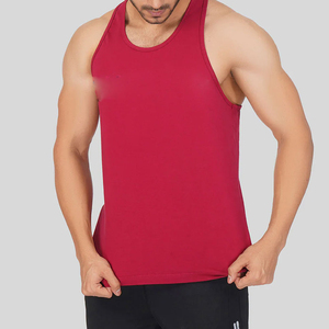 ODM Men Street Style Hip Hop Tank Top Breathable Knitted 100% Polyester Casual Sporty Sleeveless Tee - Product Image 6