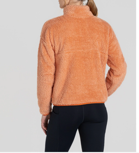 Sudadera con capucha de cuello alto para mujer, elegante, color gris jaspeado, 100% algodón, forro polar, de lujo, lisa. - Product Image 5