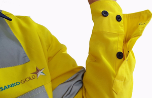 Camisa de Trabajo de Manga Larga de Alta Visibilidad, Impermeable, Transpirable, Antiestática, de Algodón, con Cinta Reflectante - Product Image 4