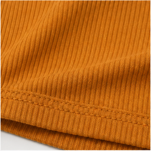 เสื้อยืดสตรีแขนสั้นสีส้มอำพัน คอกลม ทรงเข้ารูป รุ่น WTS-0134 - Product Image 6