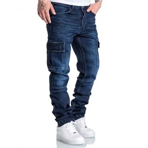 GENERSA SPORTS Jeans Droits Homme Légers de Haute Qualité Style Hip Hop Automne Tissu Corduroy Extensible Délavé aux Enzymes - Product Image 1