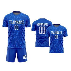 ชุดฟุตซอลสั่งทำขายส่ง เสื้อฟุตบอลระบายอากาศพร้อมกางเกงขาสั้น ชุดฝึกซ้อมฟุตบอลสำหรับทีมชาย - Product Image 4