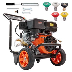 Idropulitrice a Benzina da 15 CV con Pressione di 4400 PSI, 4.0 GPM, Pompa in Rame, Pistola a Spruzzo, Asta di Prolunga e 5 Connessioni Rapide 220V - Product Image 1