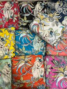 Tissu en coton imprimé à la main, écologique, vendu au mètre, doux et respirant, pour la confection de vêtements, la décoration intérieure, les sacs et les rideaux - Product Image 4