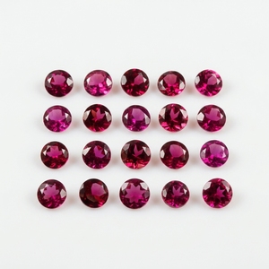 Lote al por mayor de gemas sueltas de granate rodolita púrpura natural de calidad AAA, facetadas, talla brillante, sin calentar, 6 mm, 1 quilate, calibradas - Product Image 1